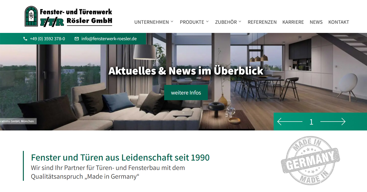 Ftr Fenster Und Türenwerk Rösler Gmbh fensterwerk-roesler.de